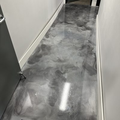 Epoxy resin on floor
